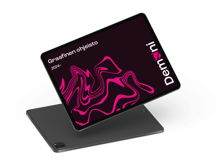 The cover of the refreshed style guide for Demoni ry that I worked on