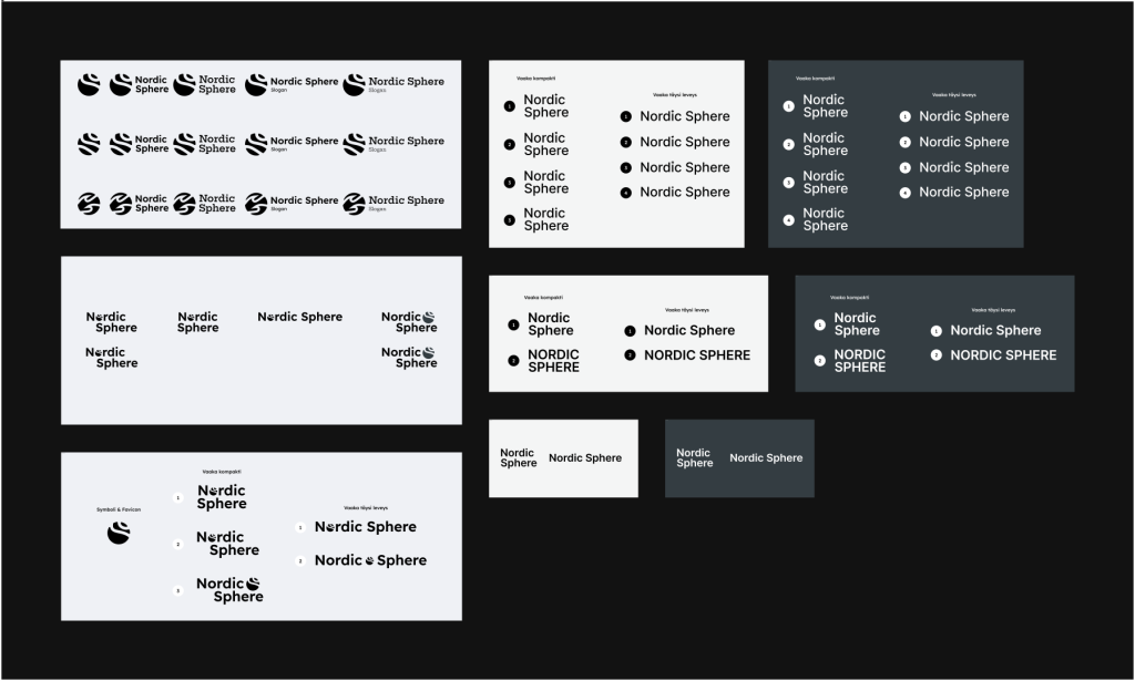 Nordic Sphere logo iterations and their evolution along the way
